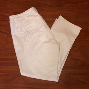 Seven7 White Skinny Straight Jeans